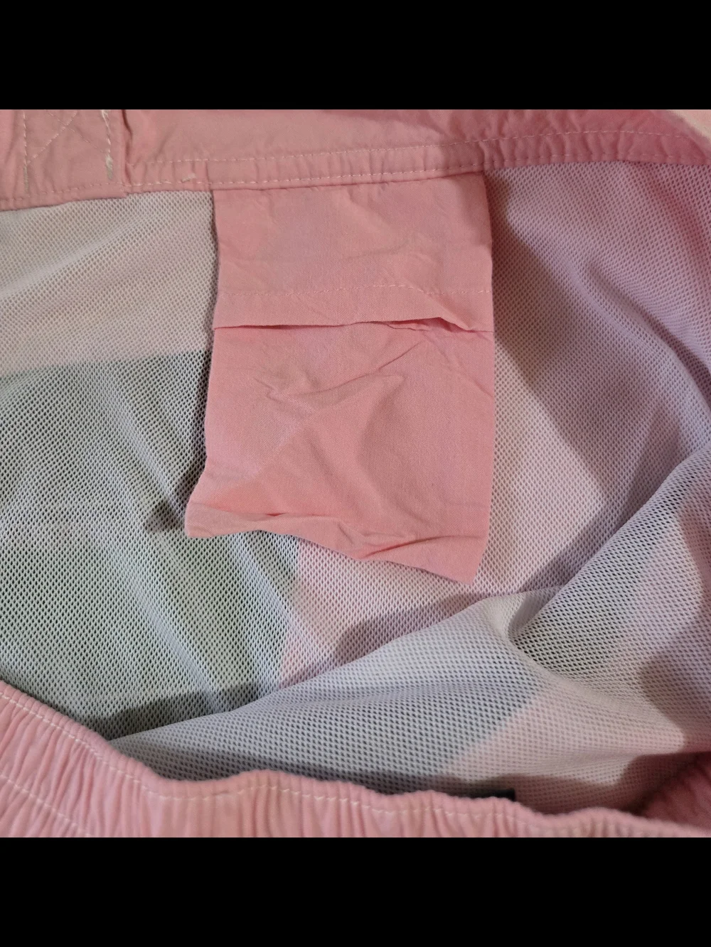 Polo Ralph Lauren Men's XL Pink Crest Swim Trunks Board Shorts Color Block Mesh